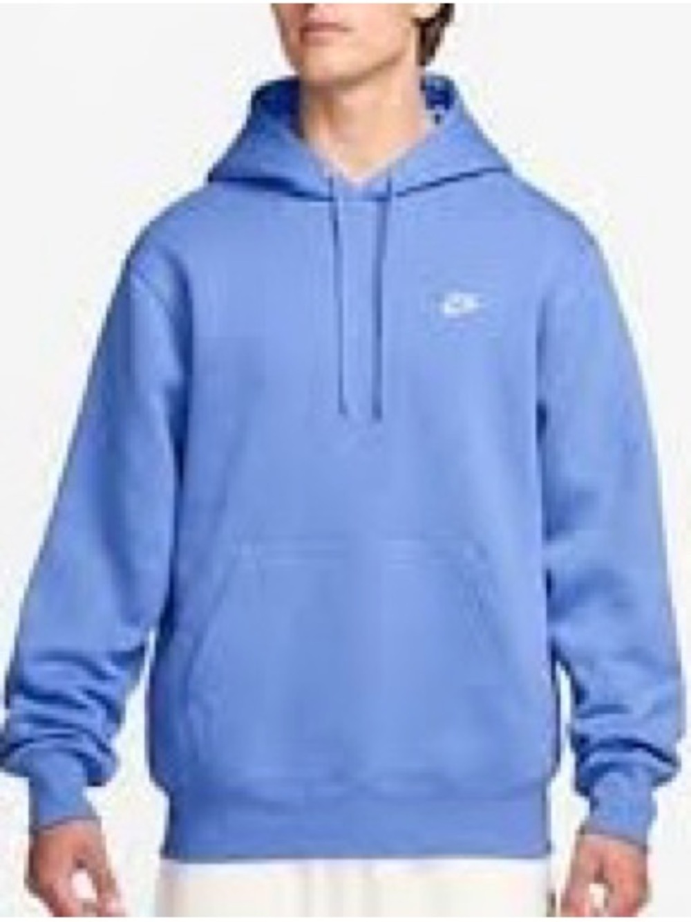 Nike Men's Light Blue Pullover Hoodie Embroidered Logo $70 Retail NWT